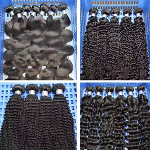 Mèches de Cheveux Humains Brésiliens Bruts Fournisseurs Échantillons Gratuits Bundles avec Closure HD Frontale Extensions de Cheveux Humains Cuticules Alignées Tissages de Cheveux - Product Image 3