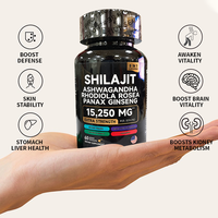 Offre Spéciale : Capsules Ultra Shilajit – Suppléments Herbales Himalayennes Pures à 99 % – Soutien Immunitaire Adulte – 60 Capsules/Flacon