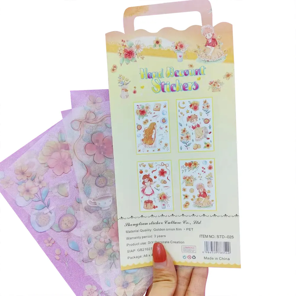 Wholesale Diy Diary Notebook Decoration Girl Gift Stationery Accessories Scrapbook Stickers Papers