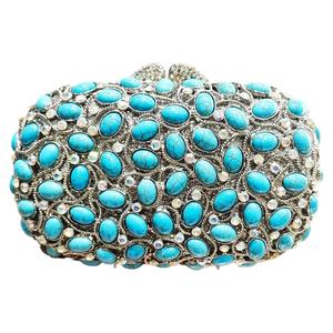 Bolso de Noche de Cristal Brillante de Lujo para Mujer, Elegante Bolso de Mano con Pedrería, Bolso de Fiesta de Boda para Novia con Metal Brillante y PU - Product Image 4