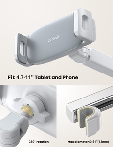 Support <span class=keywords><strong>de</strong></span> tablette automobile Lamicall CH06 en plastique durable, support <span class=keywords><strong>de</strong></span> tête <span class=keywords><strong>de</strong></span> siège rotatif à 360 degrés, support mobile flexible et réglable, siège arrière, vidéo - Product Image 6