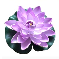 Articles de décoration asiatique Fengshui Fleur de lotus flottante décorative d'étang Fleur de lotus en fausse mousse Nénuphar pour décoration extérieure