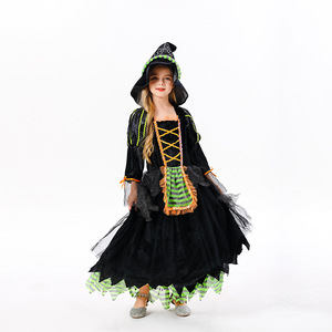 Costume da Strega per Bambini Luolan per Halloween, Abito da Ballo in Poliestere Stile TV e Cinema, Taglie S/M/L/XL per Spettacoli Teatrali - Product Image 3