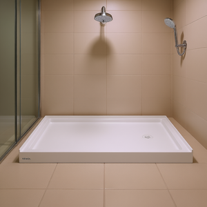 Plato de Ducha Rectangular Vevor de 60 x 36 Pulgadas, Acrílico Blanco, Drenaje Derecho, Base Antideslizante para Baño - Product Image 2