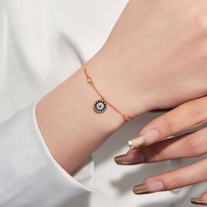 Pulsera de Plata de Ley 925 Dylam, Pulsera de Cadena con Eslabones de Ojos Azules, Joyería de Cumpleaños, Regalo Religioso para Mujeres y Niñas - Product Image 5