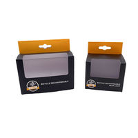 Boîte de papier d'emballage de produit électronique grand public d'affaires en carton personnalisé avec trou de suspension de fenêtre en PVC transparent