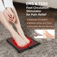 Rotlichttherapie EM S Fußmassagematte mit Kabelloser Fernbedienung, Tragbar, Faltbar, Wiederaufladbare Lithium-Batterie, Akupunkturpunkt CE