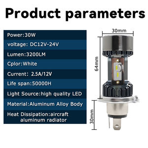 Faro LED para Moto, Lámpara de Conducción Impermeable IP67, Chip 3570, 30W, 3200lm, Bombilla de Repuesto para Faro de Motocicleta M8, Garantía de 2 Años - Product Image 3