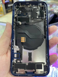 غطاء خلفي لبطارية آيفون 12 برو ماكس مع قطع صغيرة، هيكل معدني، غلاف خلفي مع كابل مرن - Product Image 1