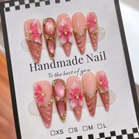 Nouvelles Faux Ongles Stiletto Longs pour l'Automne, Marron, Couverture Complète, French Manucure, Réutilisables, Haute Qualité, Vente en Gros