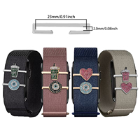 Bandjoy OEM Vente en gros Bracelets de montre décoratifs avec breloques cœur en diamant scintillant, bracelets de remplacement pour Garmin Cirqa