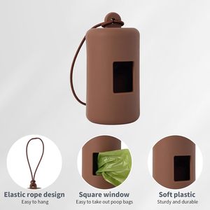 Huamaohengchun Integrated Molding Soft Plastic Pet Waste Bag Dispenser with Elastic Loop – Portable Dog Poop Bag Dispenser - Product Image 2