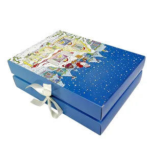 Calzini di vendita diretta in fabbrica calendario dell'avvento amore personalizzato Candy Christmas avvento Calendar Box 24 giorni