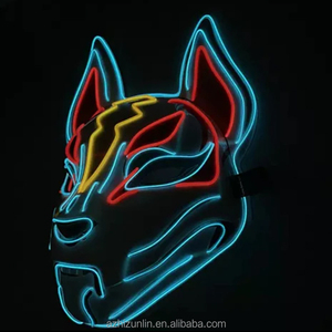 Maschera LED in PVC a forma di Volpe per Halloween, Costume per Feste in Maschera, Luminosa al Buio - Product Image 4