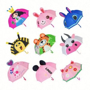 Lindo Paraguas Infantil con Diseño de Dibujos Animados, Paraguas Manual Impermeable para la Escuela, Regalo Promocional con Logotipo Personalizado - Product Image 1
