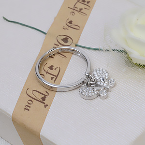 Bague ajustable en argent S925 pour femme, accessoire papillon ouvert avec perle, plateau vide, bague personnalisée, bagues tendance - Product Image 4