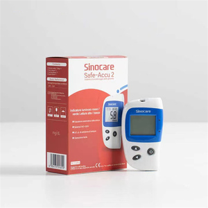 เครื่องวัดระดับน้ำตาลในเลือด <span class=keywords><strong>Sinocare</strong></span> พร้อมแผ่นตรวจวัดน้ำตาลในเลือดสำหรับผู้ป่วยเบาหวาน - Product Image 1