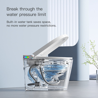 Mini toilette intelligente intelligente chasse d'eau automatique monobloc avec Drainage S-Trap articles sanitaires en céramique montés au sol pour salle de bain