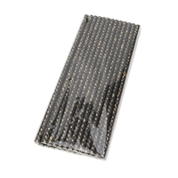 Pailles en papier rayées noires et blanches en gros, compostables, de qualité alimentaire, pour la maison, les cafés et les boissons quotidiennes