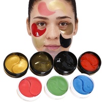OEM/ODM antiarrugas almohadillas de Gel-para los ojos, Parches de colágeno dorados de 24k debajo de los ojos, mascarilla Hidrogel para los ojos
