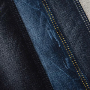 Tela vaquera elástica Crosshatch Slub de 10.9 oz y 58/59 pulgadas para jeans, material de tela azul <span class=keywords><strong>sanforizado</strong></span> para reverso. - Product Image 1