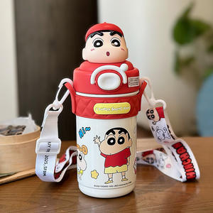 Termo Infantil con Aislamiento Térmico de Crayon Shinchan, Acero Inoxidable 316, 500 ml, Aislamiento Térmico de 12-24 Horas para Niños Escolares, Verano - Product Image 3