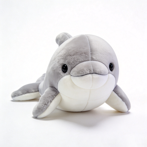 Vente directe du fabricant, peluche de <span class=keywords><strong>dauphin</strong></span> gris douce et moelleuse, jouet en peluche d'animal marin, poupée de confort pour enfants, peluche personnalisée - Product Image 2