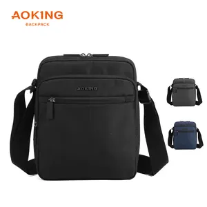 Aoking cổ điển người đàn ông da đen Vai Túi Ánh sáng trọng lượng phong cách saco Crossbody cao bolsa de hombro người đàn ông kinh doanh chéo cơ thể túi