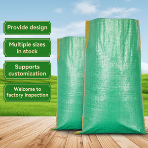 Bolsas Tejidas de PP Verde RUIQI, Reforzadas, Impermeables, Anticorrosivas, para Granos Agrícolas, Reutilizables, Ecológicas, Venta al Por Mayor, Exportación - Product Image 1