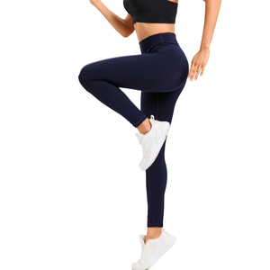 <span class=keywords><strong>Bleu</strong></span> <span class=keywords><strong>marine</strong></span> vêtements de sport vêtements de sport Fitness Yoga entraînement Leggings femmes taille haute Scrunch bout à bout pantalon de Yoga - Product Image 6