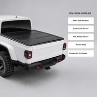 Couverture de benne rigide à trois volets profil bas, noir mat, en aluminium, étanche et verrouillable pour Ford F150 5.5FT OEM ODM