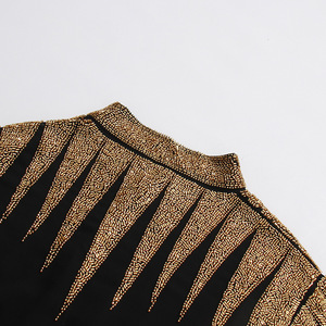 Bettergirl 2025 inverno nuovo <span class=keywords><strong>cardigan</strong></span> lungo in maglia con paillettes ricamato <span class=keywords><strong>oro</strong></span> nero - Product Image 5