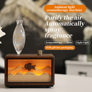 Huisdecoratie Houten Luxe Mini Waterloze Diffuser Vernevelaar 10 Uur Continue Verneveling Luchtverfrisser - Product Image 2