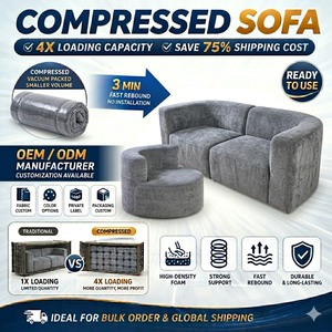 Fauteuil d'appoint incurvé avec assise compressée et rembourrage en mousse capitonnée pour appartement, salon, chambre d'hôtel - Mobilier rembourré en gros - Product Image 2