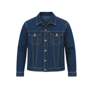 Chaqueta Casual de Mezclilla para Hombre con Cuello Camisero, Cierre de Cremallera y Bolsillos para Otoño - Product Image 1