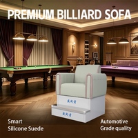 Canapé de billard en métal simple Q2 en gros |   Siège de spectateur pour piscine économique |   Meubles de billard commerciaux en cuir silicone