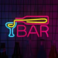 Bar Neon Sign Dimmable LED Bar Light pour la décoration murale USB Powered Décoration esthétique pour la maison Bar, Bistro Party Club
