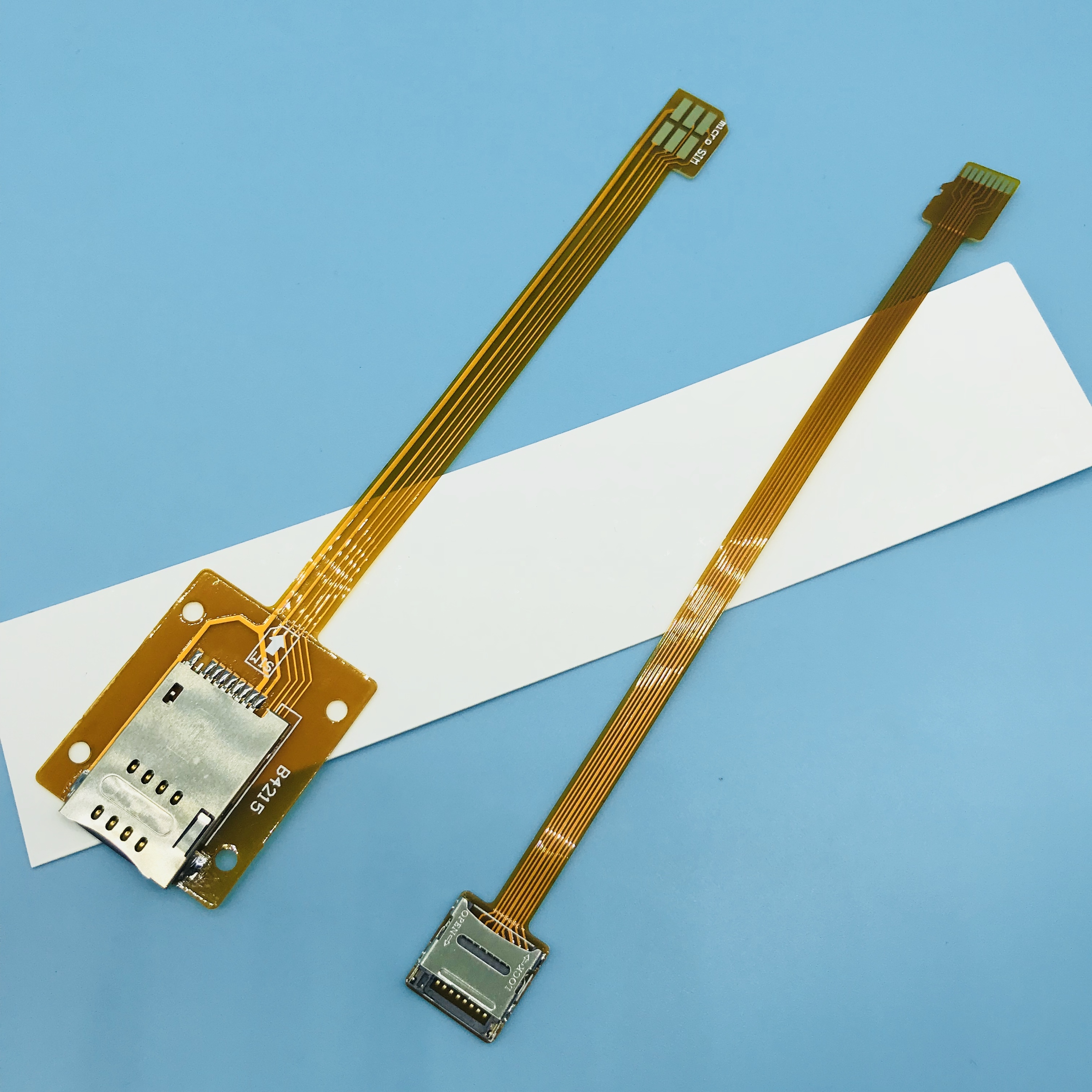 QIANRENON Nano SIM Kaart Waterdichte Bulkhead Connector – 16 Cm FPC Kabel, IP67, Voor Voertuig, Industrie En IoT (Schroefdraad M13/16")