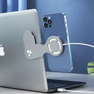 Çeşitli renkler plastik dizüstü yan montaj telefon tutucu dizüstü bilgisayar genişletme telefon standı iPhone için MagSafe