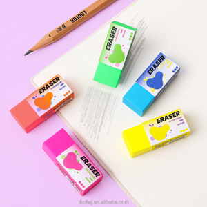 Juego de 5 Mini Borradores Fluorescentes de TPE, Borradores de Lápiz Suaves, Coloridos y de Neón para Estudiantes, Niños y Material Escolar - Product Image 2