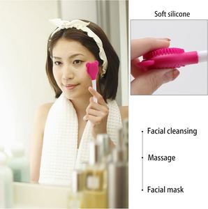 Brosse nettoyante exfoliante pour le visage - Forme de fleur, exfoliant pour le cuir chevelu, démaquillant, brosse en nylon et bois avec logo personnalisé - Product Image 5
