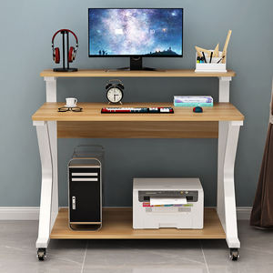 Escritorios de ordenador extraíbles pequeños para oficina en casa con estante para Monitor, mesa de escritura de estudio para estudiantes de madera, mesa de esquina para <span class=keywords><strong>Mini</strong></span> ordenador portátil - Product Image 5