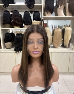 Pelucas chinas al por mayor con encaje frontal HD, cabello virgen pre-arrancado, línea de cabello natural, sin pegamento, transparente, transpirable, tamaño pequeño - Product Image 2