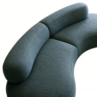 Canapé modulable en tissu Teddy confortable en forme de lune, compression sous vide, design d'intérieur, meubles de salon pour la maison et l'appartement