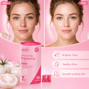 OKTW Ready Stock White <b>Tomato</b> chewable gummy supplement With glutathione anti aging beauty Bulk Wholesale Glow - Product Image 1