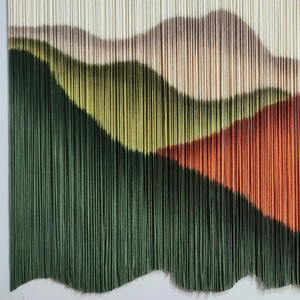 Modern Fiber Art Macrame <strong>Wall</strong> Hanging: <strong>Large</strong> Yarn Tapestry Eclectic Boho <strong>Wall</strong> <strong>Decor</strong> for Your Living Room Bedroom Dining Entryway - Product Image 2