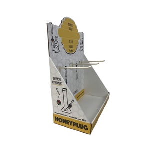 Cardboard Hook Display Stand 4 Hooks Counter Top Display PDQ Retail Show <b>Box</b> Cardboard <b>Box</b> Display With Hooks - Product Image 3