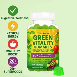 Vigo Vegan Super Green Gummies Superfood Greens con <span class=keywords><strong>Spirulina</strong></span> Superfruit Gummy para el bienestar general - Product Image 2