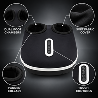 Appareil de massage des pieds Shiatsu portable, machine électrique à rouleaux pour les jambes et les mollets avec chaleur infrarouge, vibrations et compression d'air chauffante