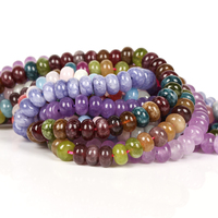 Perles rondes en pierre naturelle 5x8mm, améthyste violette, quartz, jaspe, pierres précieuses en vrac, pour la fabrication de bijoux, bracelets DIY